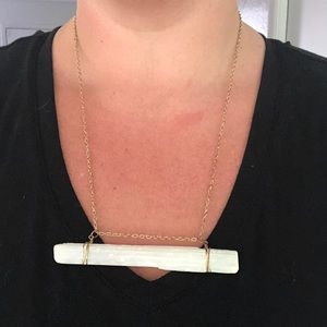 Raw Selenite Crystal Necklace